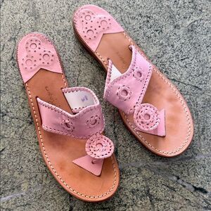 Jack Rogers Pink Leather Sandals